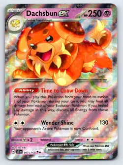 Dachsbun ex 67/142 Double Rare Stellar Crown Pokemon Near Mint - Image 1