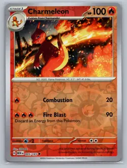 Charmeleon SV: Scarlet & Violet 151 #005/165 Reverse Holo Pokemon Card - Image 1