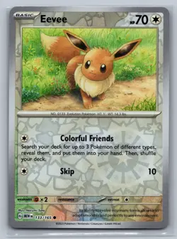 Eevee SV: Scarlet & Violet 151 #133/165 Reverse Holo Pokemon Card - Image 1