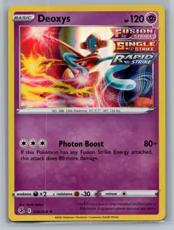 Deoxys SWSH08: Fusion Strike #120/264 Holo Rare Pokemon Card - Image 1