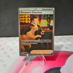Pokemon Giovanni's Charisma Ultra Rare Full Art Holo SV 151 204/165 EN 2023 - Image 1