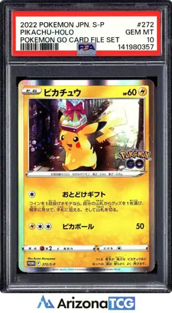 Pokemon 2022 Pikachu 272/S-P Pokemon GO Card File Set Japanese GEM MINT PSA 10 - Image 1