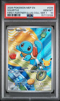 Charmander 038 + Squirtle 039 + Bulbasaur 037 - Pokemon First Partner PSA 10 - Image 5