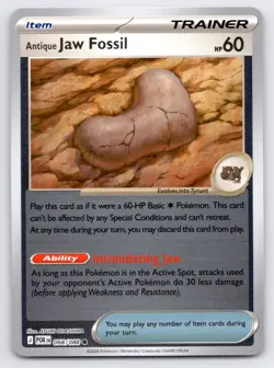 Pokemon Antique Jaw Fossil ME03: Perfect Order POR Reverse Holo 068/088 NM - Image 1
