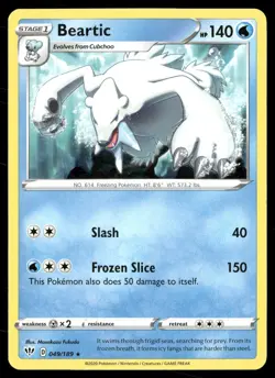 Beartic 049/189 Darkness Ablaze Pokemon NM - Image 1