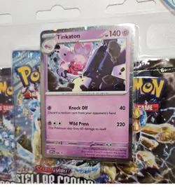 Pokemon TCG: Scarlet & Violet Stellar Crown TINKATON Promo With 3 Booster Packs - Image 3