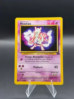 Mewtwo Black Star Promos Kids WB Presents 1st Movie Stamp NM Pokemon TCG - Image 1