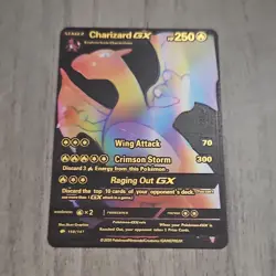 Pokemon Charizard GX Full Art Rainbow Rare Holo 150/147 250 HP Card English - Image 1