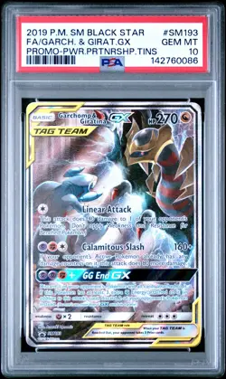 2019 POKEMON SM BLACK STAR PROMO #SM193 FULL ART/GARCHOMP & GIRATINA GX PSA 10 - Image 1