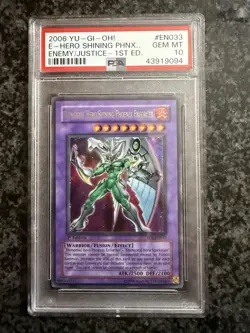 Yu-Gi-Oh! Elemental Hero Shining Phoenix Enforcer Enemy 1st Ed EOJ-EN033 PSA 10 - Image 1
