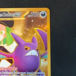 Pokemon Team Rocket's Crobat EX 242/182 DR1N Full Art Rare Holo English - Image 5