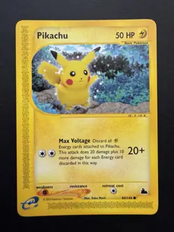 Pikachu 84/144 Skyridge Non Holo Pokemon Vintage 2003 Yuka Morii - Image 1