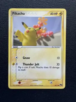 Pikachu 16/17 POP Series 2 Pokemon Card 2005 Yuka Morii NM - Image 1