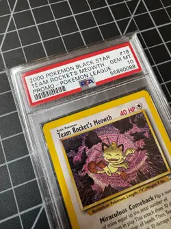 Pokemon TCG 2000 Team Rocket's Meowth 18/53 Black Star Promo PSA 10 - Image 4