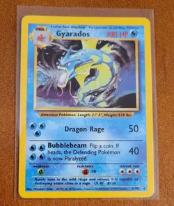 Gyarados 6/102 LP Base Set Holo Rare Pokemon TCG 1999 Vintage WoTC - Image 1