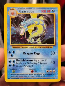 Gyarados 6/102 LP Base Set Holo Rare Pokemon TCG 1999 Vintage WoTC - Image 3