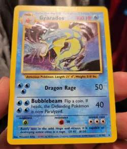 Gyarados 6/102 LP Base Set Holo Rare Pokemon TCG 1999 Vintage WoTC - Image 4