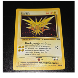 Pokemon Zapdos Fossil 15/62 Holo Rare Unlimited Edition English 80 HP TCG - Image 1