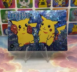 Pokemon Pikachu HOLO Vintage Pocket Monsters Prism Sticker 1998 Bandai Ninetndo - Image 1