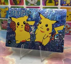 Pokemon Pikachu HOLO Vintage Pocket Monsters Prism Sticker 1998 Bandai Ninetndo - Image 2