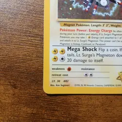 Pokemon TCG Lt. Surge's Magneton Gym Heroes 8/132 Holo Unlimited Rare LP WOTC - Image 4