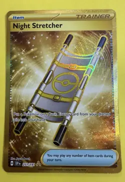Pokemon ~ Night Stretcher 251/191 ~ SV08: Surging Sparks ~ Hyper Rare - Image 1