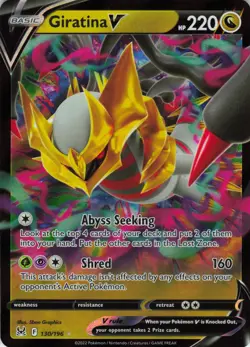 Giratina V 130/196 Holo V Rare Lost Origin Pokemon Near Mint - Image 1