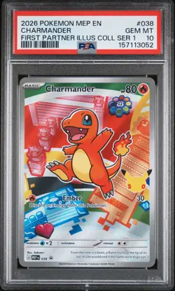Charmander 038 - Pokemon First Partner Illustration Series 1 Promo - PSA 10 - Image 1