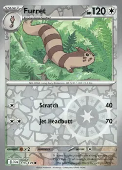 Furret 119/159 Common Journey Together Pokemon Reverse Holo Near Mint - Image 1