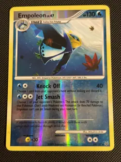 Pokemon EMPOLEON 26/127 REVERSE HOLO RARE | LP Light Play | Platinum | 2009 - Image 1