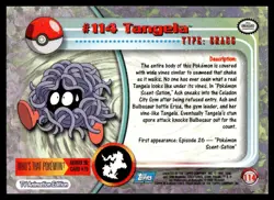 1999 Topps Pokemon Tangela #114 - Image 2