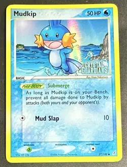 Mudkip - EX Crystal Guardians - 57/100 - Stamped Reverse Holo - Pokemon TCG - LP - Image 1