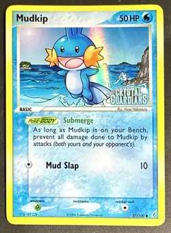 Mudkip - EX Crystal Guardians - 57/100 - Stamped Reverse Holo - Pokemon TCG - LP - Image 3