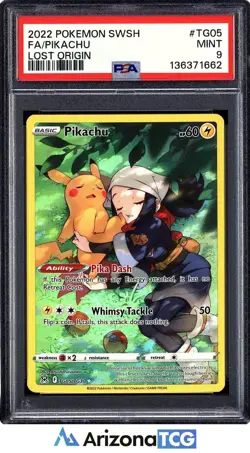 Pokemon 2022 Pikachu TG05/TG30 Trainer Gallery Full Art Lost Origin PSA 9 - Image 1