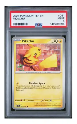PSA 9 2024 POKEMON TEF EN-TEMPORAL FORCES PIKACHU 051 - Image 1