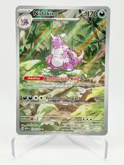 Pokemon TCG Scarlet & Violet 151 Nidoking 174/165 Full Art NMT Strong Centering - Image 1