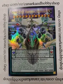 YuGiOh Odd-Eyes Arcray Dragon Extended Art RA05-EN145 ULTRA RARE EXTENDED ART - Image 1
