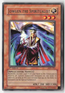 Yugioh - Jowgen the Spiritualist LON-061 1st Edition - Labyrinth of Nightmare - Image 1