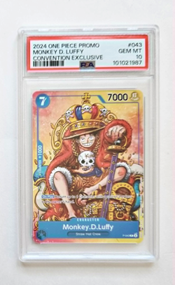 Monkey D. Luffy PSA 10 P-043 Convention Exclusive Promo One Piece Card Game 2024 - Image 2