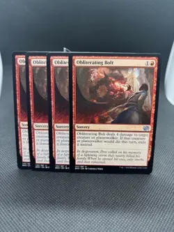 ***Obliterating Bolt x4***MTG Brothers' War - Image 1