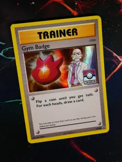 NM Pokemon (Blaine) GYM BADGE Card XY BLACK STAR PROMO Set XY209 League Holo#2 - Image 1