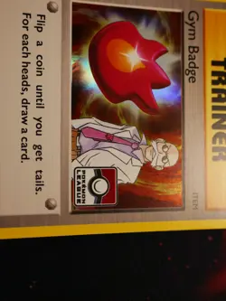 NM Pokemon (Blaine) GYM BADGE Card XY BLACK STAR PROMO Set XY209 League Holo#2 - Image 4