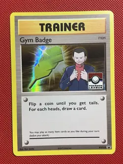 Gym Badge (Giovanni) XY210 XY Holo Pokemon Card TCG - Image 3