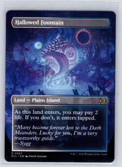 Hallowed Fountain (Borderless) 347 Rare Lorwyn Eclipsed Magic: The Gathering NM - Image 2