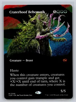 Craterhoof Behemoth (Borderless) 346 Tarkir: Dragonstorm Magic: The Gathering NM - Image 1