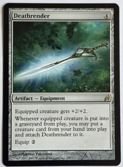 Deathrender Lorwyn MTG Magic the Gathering Rare Artifact Equipment TCG 2007 - Image 1