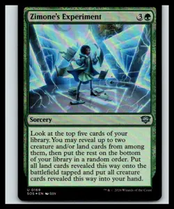 Zimone's Experiment Foil | 169 NM/M | Secrets of Strixhaven | Magic MTG - Image 1