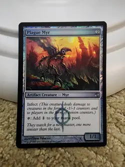 Plague Myr Foil NM Mirrodin Besieged MTG - Image 1