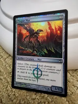 Plague Myr Foil NM Mirrodin Besieged MTG - Image 2
