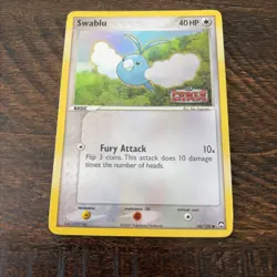 Swablu 66/108 EX Power Keepers Reverse Holo Stamped Pokemon Card LP - Image 1